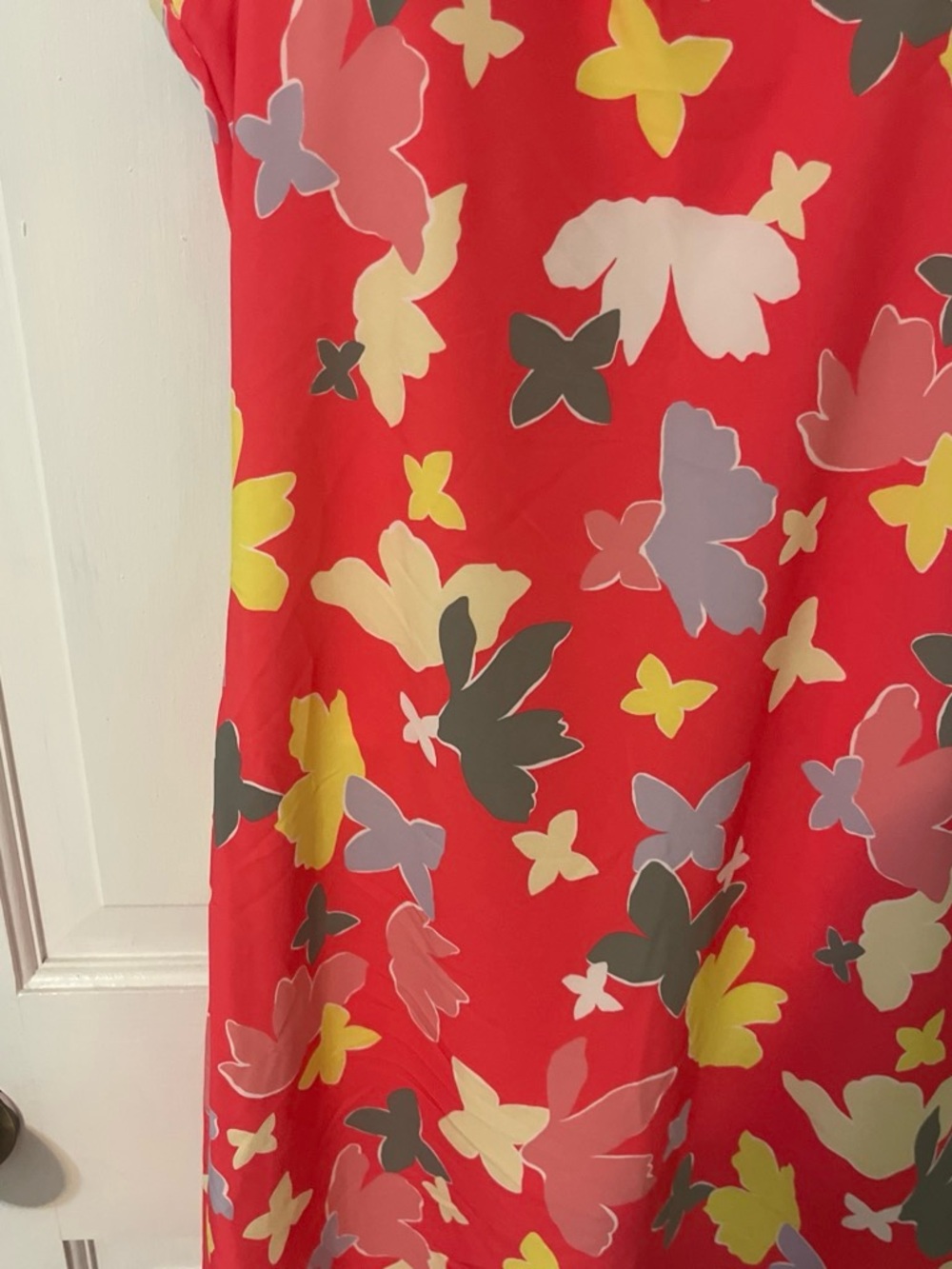 Outdoor Voices Coral Floral Athletic Dress with Yellow Accents - Picture 3 of 5